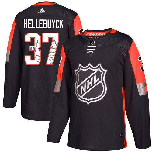 Adidas Winnipeg Jets #37 Connor Hellebuyck Black 2018 All-Star Central Division Authentic Stitched Youth NHL Jersey